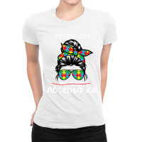 Redinstead Shirt Wear Red Instead Autism Acceptance In April T Shirt Ladies Fitted T-shirt | Artistshot