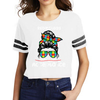 Redinstead Shirt Wear Red Instead Autism Acceptance In April T Shirt Scorecard Crop Tee | Artistshot