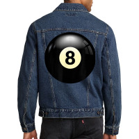 Play Billiards, No 8 Billiard Pool Or Snooker Balls Number 8 T Shirt Men Denim Jacket | Artistshot