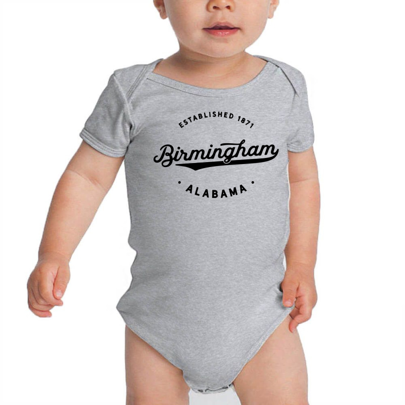 Classic Retro Vintage Birmingham Alabama 1871 Usa Gift Sweatshirt Baby Bodysuit by jacolepachew | Artistshot