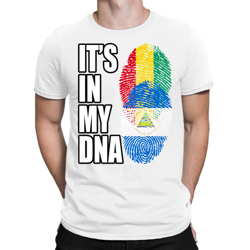 Nicaraguan And Guinean Mix Dna Flag Heritage Premium T-shirt | Artistshot