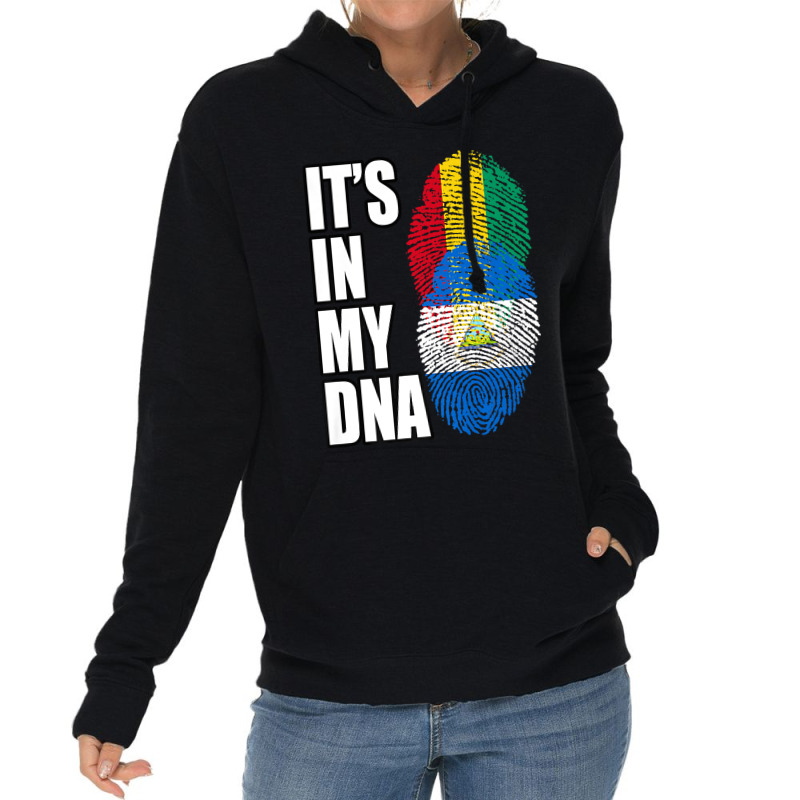 Nicaraguan And Guinean Mix Dna Flag Heritage Premium Lightweight Hoodie | Artistshot