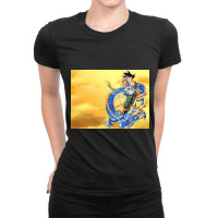 Blue Giant Dragon Ladies Fitted T-shirt | Artistshot