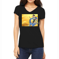 Blue Giant Dragon Women's V-neck T-shirt | Artistshot