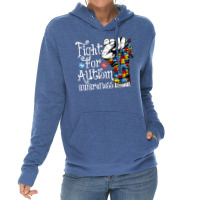 Fight For Autism Awareness World Autism Awareness Day 2021 T Shirt Lightweight Hoodie | Artistshot