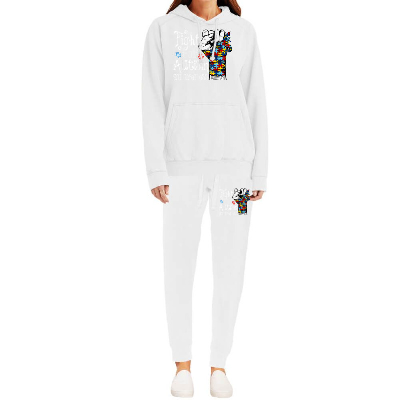 Fight For Autism Awareness World Autism Awareness Day 2021 T Shirt Hoodie & Jogger set by James William | Artistshot