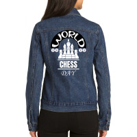 Chess Player T  Shirt International Chess Day Ladies Denim Jacket | Artistshot