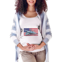 Patriotic American Naval Fa-18 Superhornet Tee In Action. Maternity Scoop Neck T-shirt | Artistshot