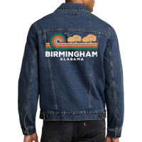 Vintage Birmingham Sunset Alabama Souvenir Long Sleeve T Shirt Men Denim Jacket | Artistshot