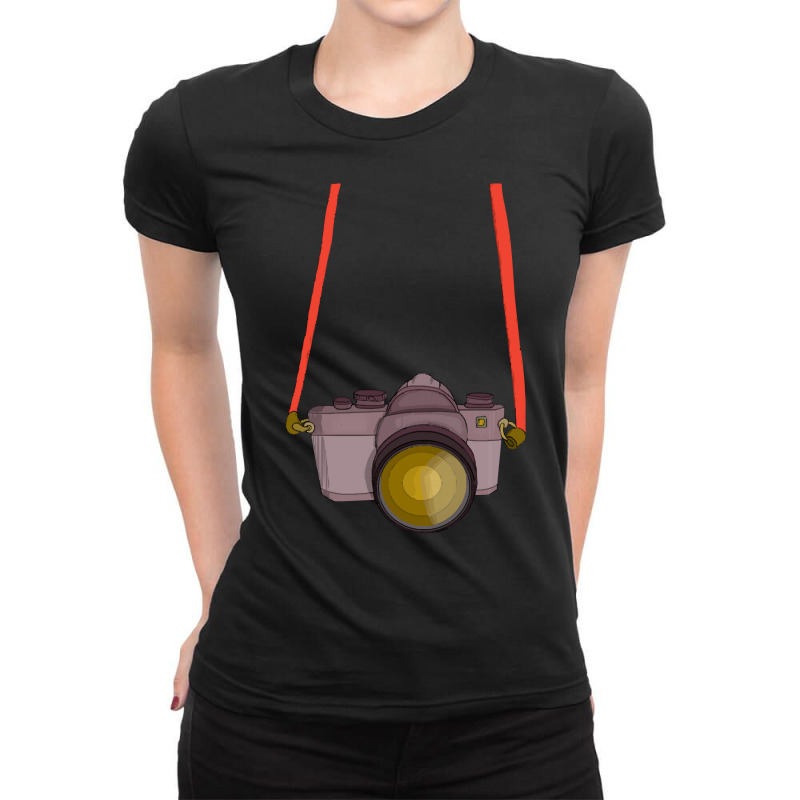 Photographer Gifts T  Shirt Photographic Camera T  Shirt Ladies Fitted T-Shirt by sengeryasmin | Artistshot