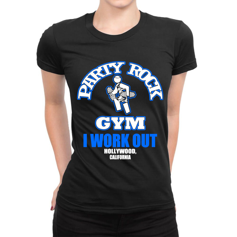 Party Rock Gym I Work Out Ladies Fitted T-Shirt by Cole Tees | Artistshot