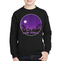 Cocos Islands By Night With Palms T Shirt Youth Sweatshirt | Artistshot