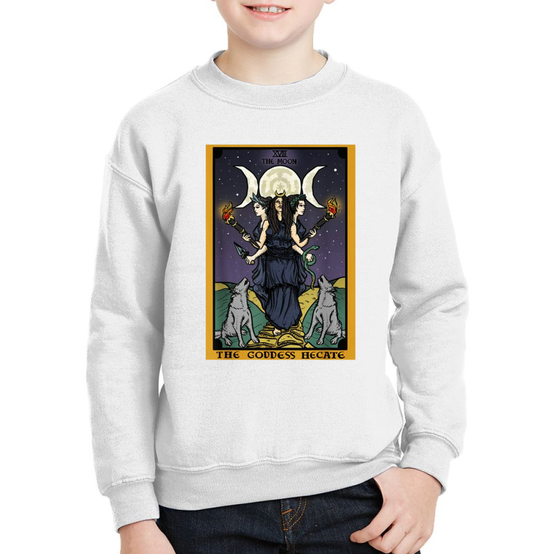 The Goddess Hecate Tarot Card Triple Moon Wiccan Pagan Witch Youth Sweatshirt by Nindy Tees | Artistshot