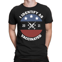 I Identify As Vaccinated American Us Flag Vintage T-shirt | Artistshot