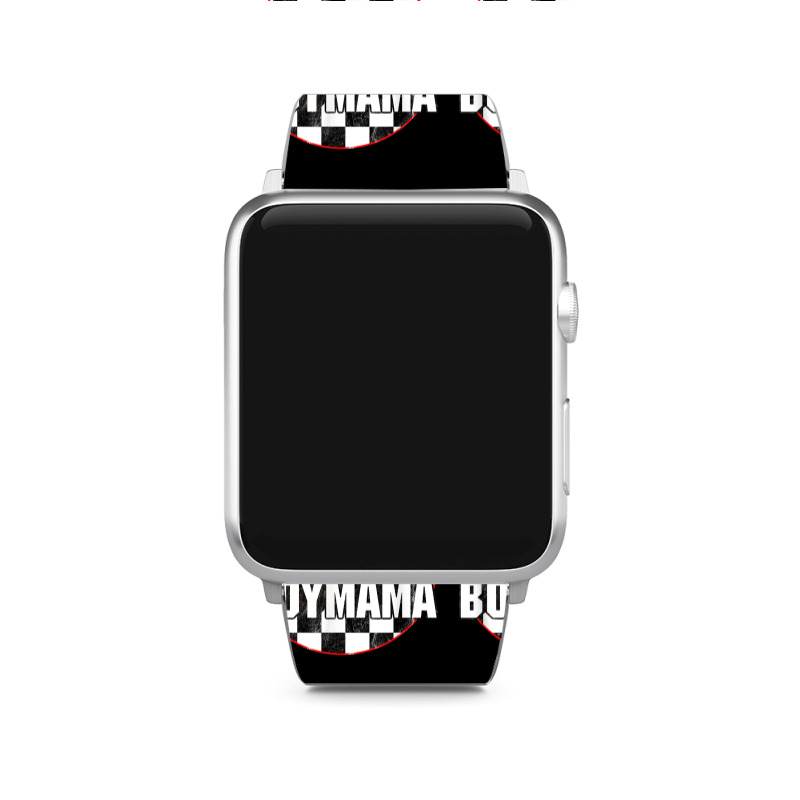 Hot Mess Little Stressed Boy Mama Racing Cars T Shirt Apple Watch Band | Artistshot