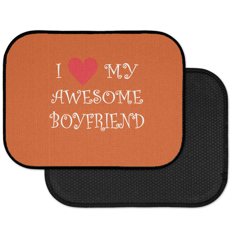 I Love My Boyfriend Rear Car Mat | Artistshot