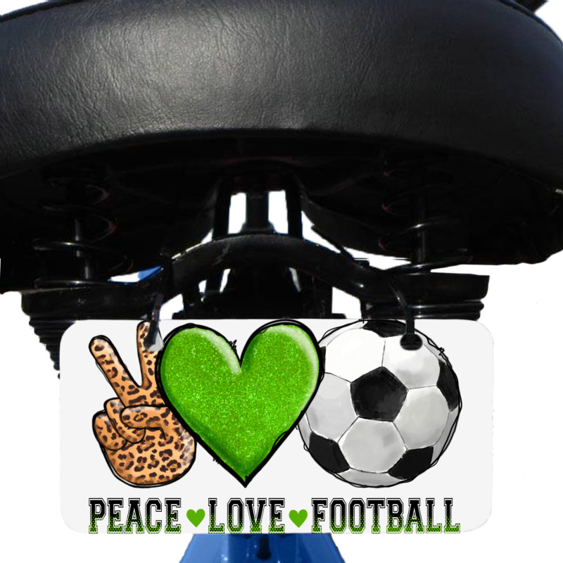 Peace Love Soccer Bicycle License Plate | Artistshot