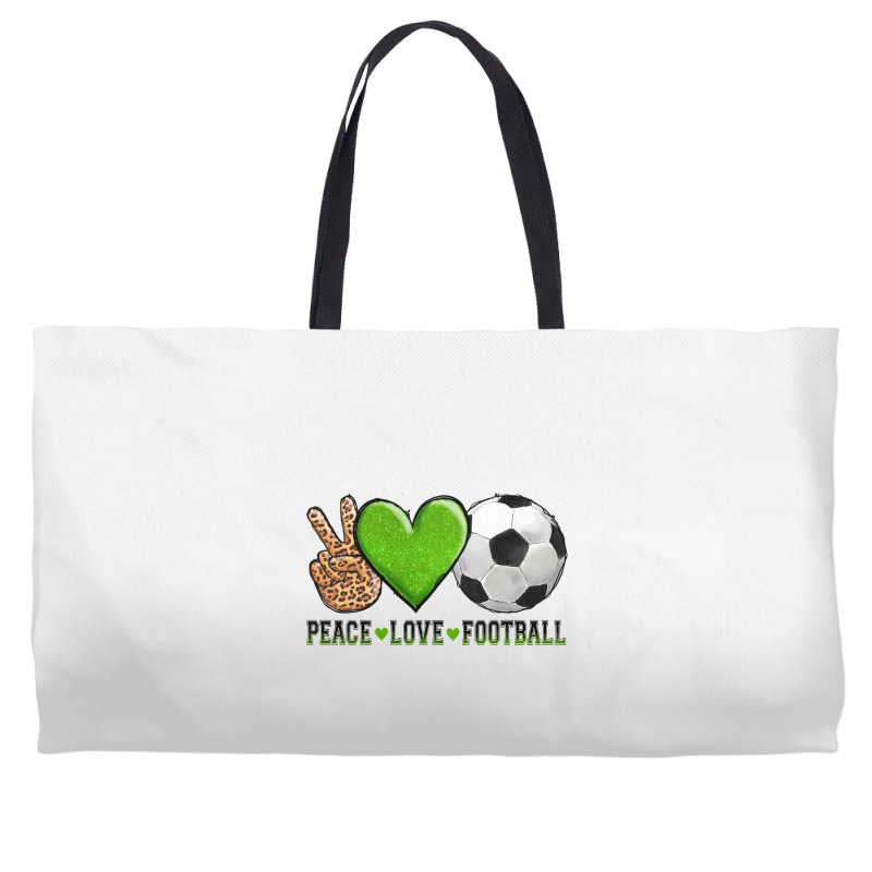 Peace Love Soccer Weekender Totes | Artistshot