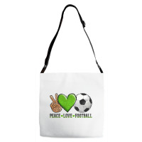 Peace Love Soccer Adjustable Strap Totes | Artistshot