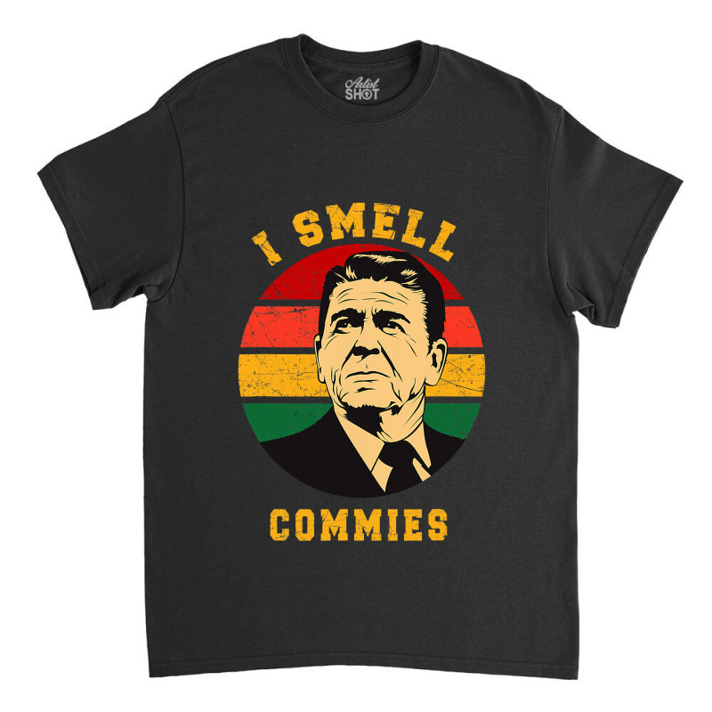 I Smell Commies Ronald Reagan Funny Retro Vintage Art Classic T-shirt by VictorCruz | Artistshot