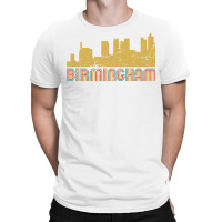 Vintage Retro Birmingham Alabama Skyline Long Sleeve T Shirt T-shirt | Artistshot