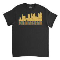 Vintage Retro Birmingham Alabama Skyline Long Sleeve T Shirt Classic T-shirt | Artistshot