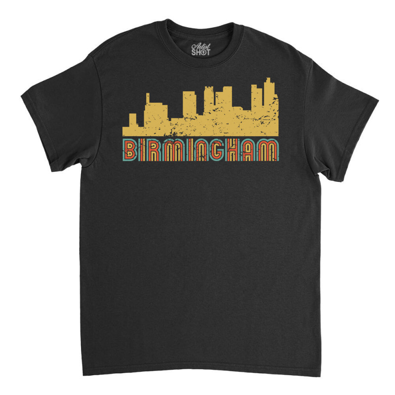 Vintage Retro Birmingham Alabama Skyline Long Sleeve T Shirt Classic T-shirt by paisleafuscaldo | Artistshot