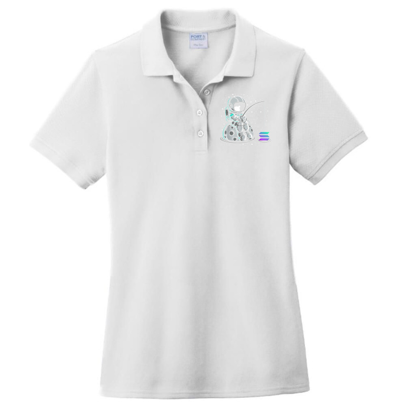 Solana Fishing, Crypto Bullrun Sol Token Rich Millionaire T Shirt Ladies Polo Shirt by James William | Artistshot