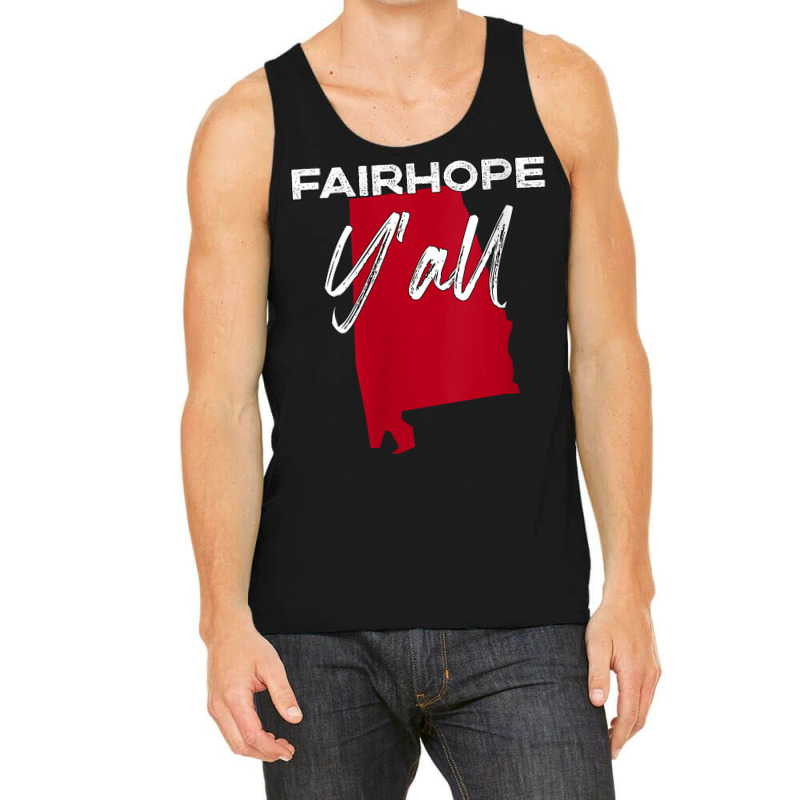 Womens Fairhope Alabama Y'all Al Pride State Map Cute V Neck T Shirt Tank Top by paisleafuscaldo | Artistshot