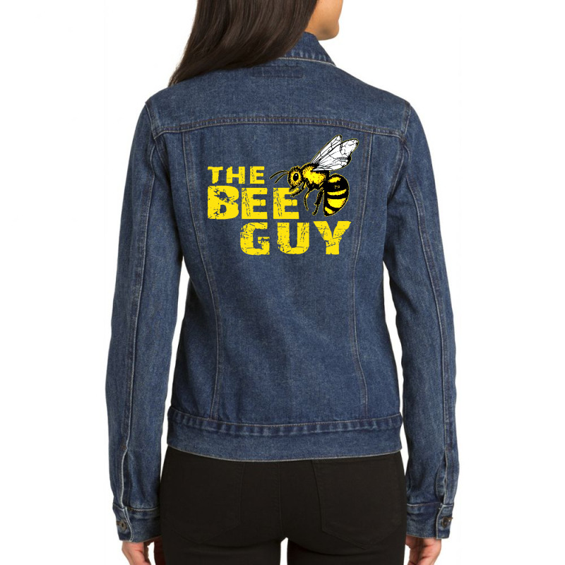 Cute Bee Keeper The Bee Guy Bee Costume Ladies Denim Jacket | Artistshot