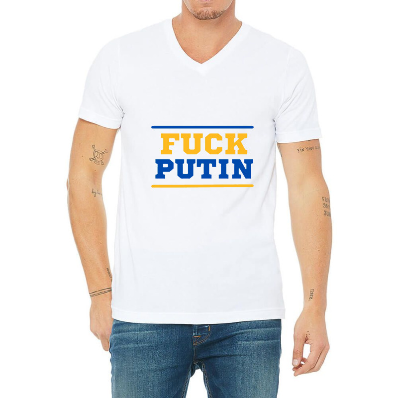 Fuck Putin V-Neck Tee by creativelylily | Artistshot