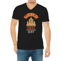 Chess Player Design T  Shirt International Chess Day V-neck Tee | Artistshot