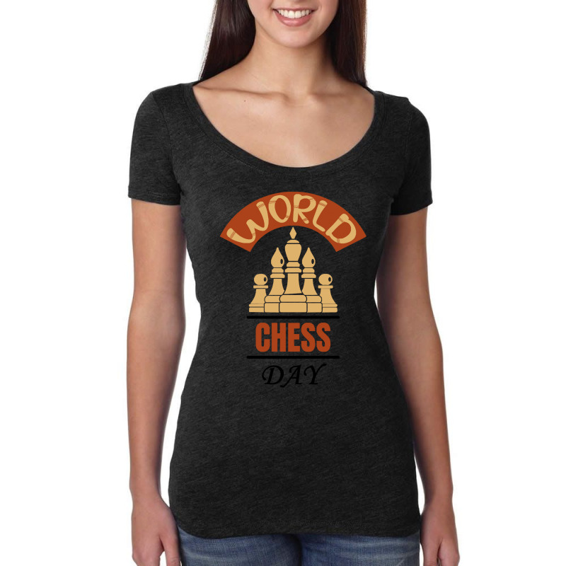 Chess Player Gifts T  Shirt International Chess Day Women's Triblend Scoop T-shirt by blossomparkour | Artistshot