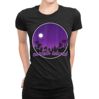 Norfolk Island By Night With Palms T Shirt Ladies Fitted T-shirt | Artistshot