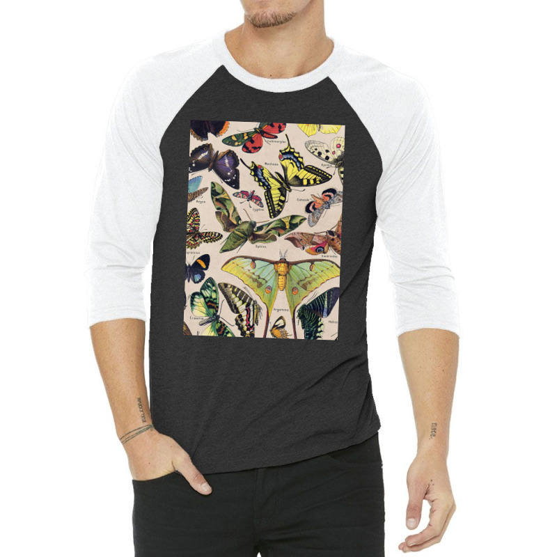 Adolphe Millot - Classic Vintage Butterfly 3/4 Sleeve Shirt | Artistshot