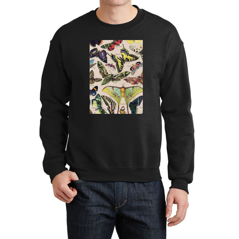 Adolphe Millot - Classic Vintage Butterfly Crewneck Sweatshirt | Artistshot