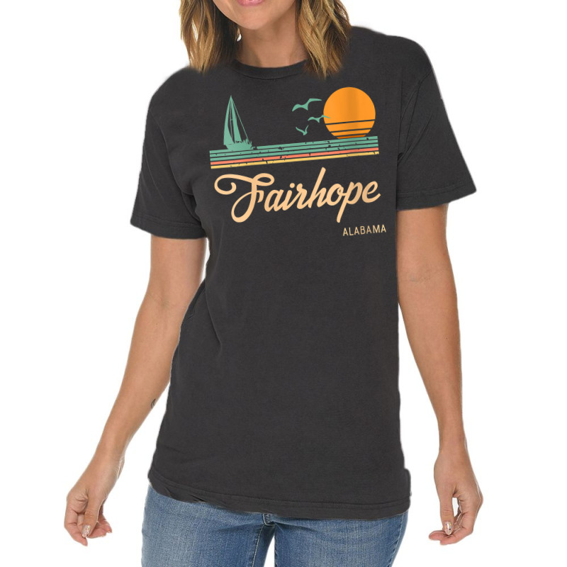 Womens Vintage Fairhope Alabama V Neck T Shirt Vintage T-Shirt by paisleafuscaldo | Artistshot