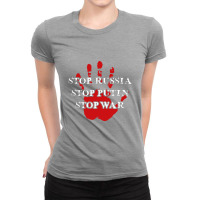 Stop Russia Stop Putin Stop War Ladies Fitted T-shirt | Artistshot