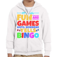 Bingo Caller Gambling Lottery Bingo Player Funny Bingo T Shirt Youth Zipper Hoodie | Artistshot