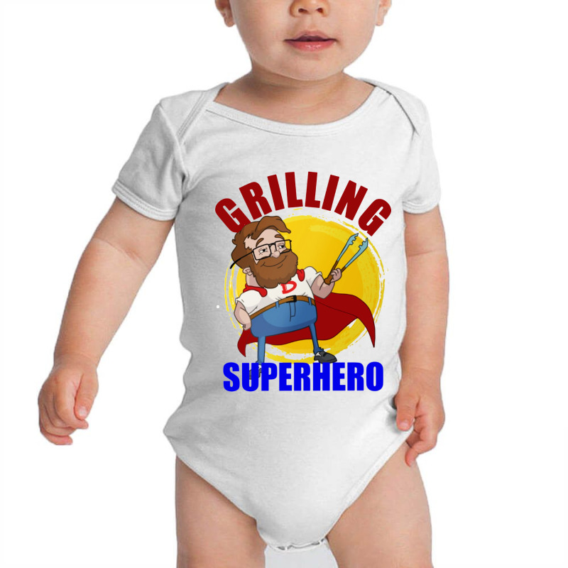 Grilling Superhero Baby Bodysuit | Artistshot