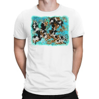 Turquoise Cowhide Leopard Background T-shirt | Artistshot