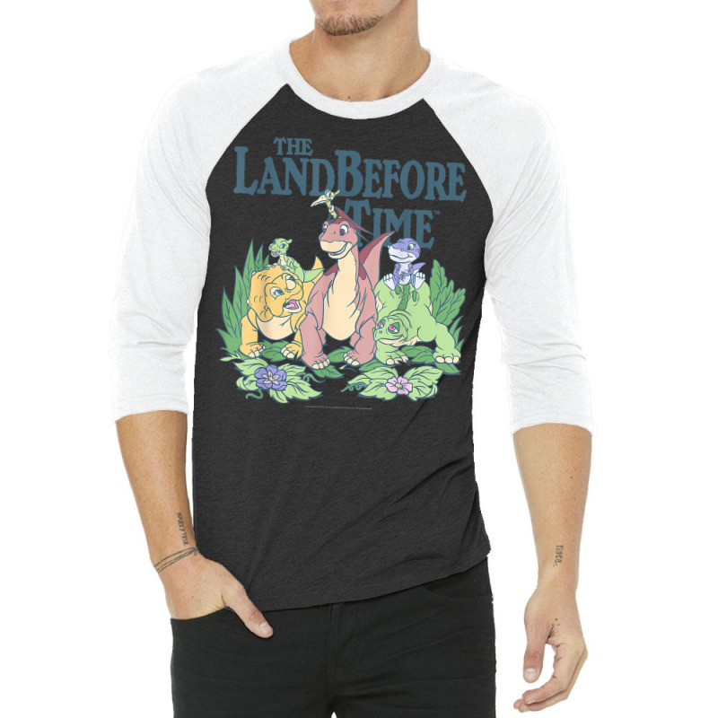 Land Before Time Pastel Dinosaur Friends T Shirt 3/4 Sleeve Shirt | Artistshot