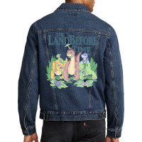 Land Before Time Pastel Dinosaur Friends T Shirt Men Denim Jacket | Artistshot