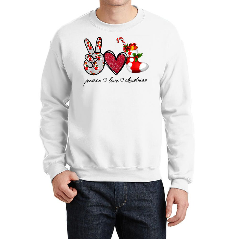 Peace Love Christmas Tis The Season Christmas Family Pajamas T Shirt Crewneck Sweatshirt by kryloxsiriaso4 | Artistshot