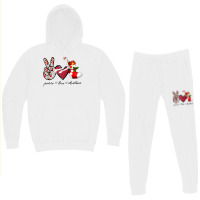 Peace Love Christmas Tis The Season Christmas Family Pajamas T Shirt Hoodie & Jogger Set | Artistshot