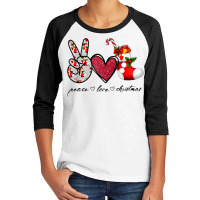 Peace Love Christmas Tis The Season Christmas Family Pajamas T Shirt Youth 3/4 Sleeve | Artistshot