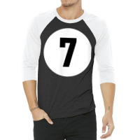 Pool Ball 7 Matching Billiards Gift Easy Halloween Costume T Shirt 3/4 Sleeve Shirt | Artistshot