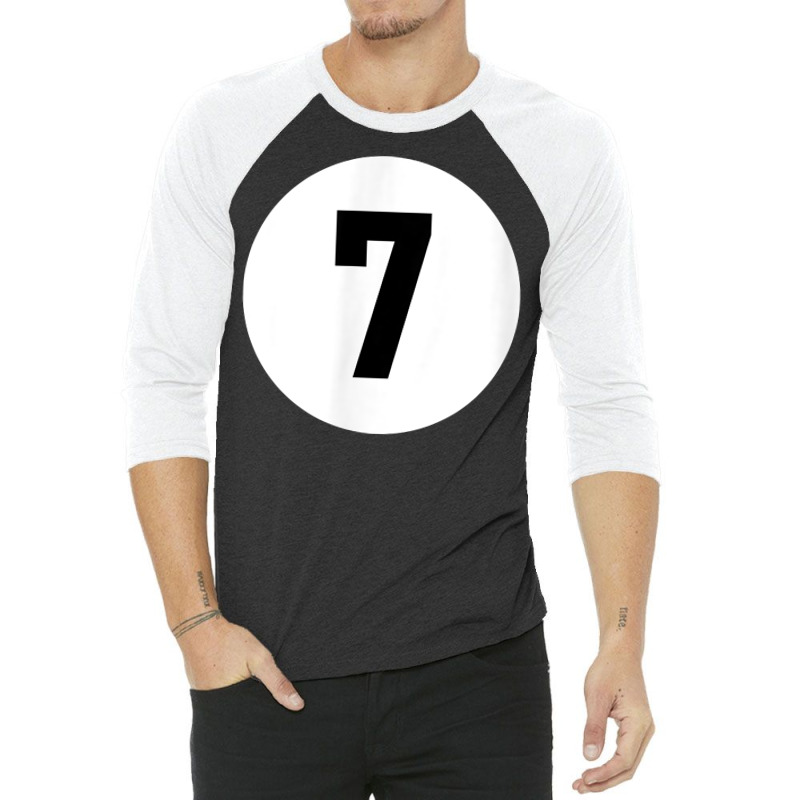 Pool Ball 7 Matching Billiards Gift Easy Halloween Costume T Shirt 3/4 Sleeve Shirt | Artistshot