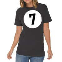 Pool Ball 7 Matching Billiards Gift Easy Halloween Costume T Shirt Vintage T-shirt | Artistshot