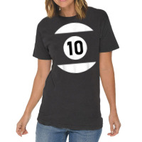 Pool Ball 10 Matching Billiards Gift Easy Halloween Costume T Shirt Vintage T-shirt | Artistshot